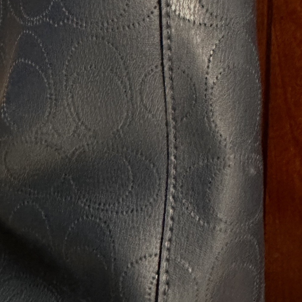 Coach Denim Blue, Leather Gallery Tote Bag - Picture 6 of 9